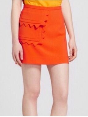 VICTORIA BECKHAM for Target bright orange mini skirt size XS